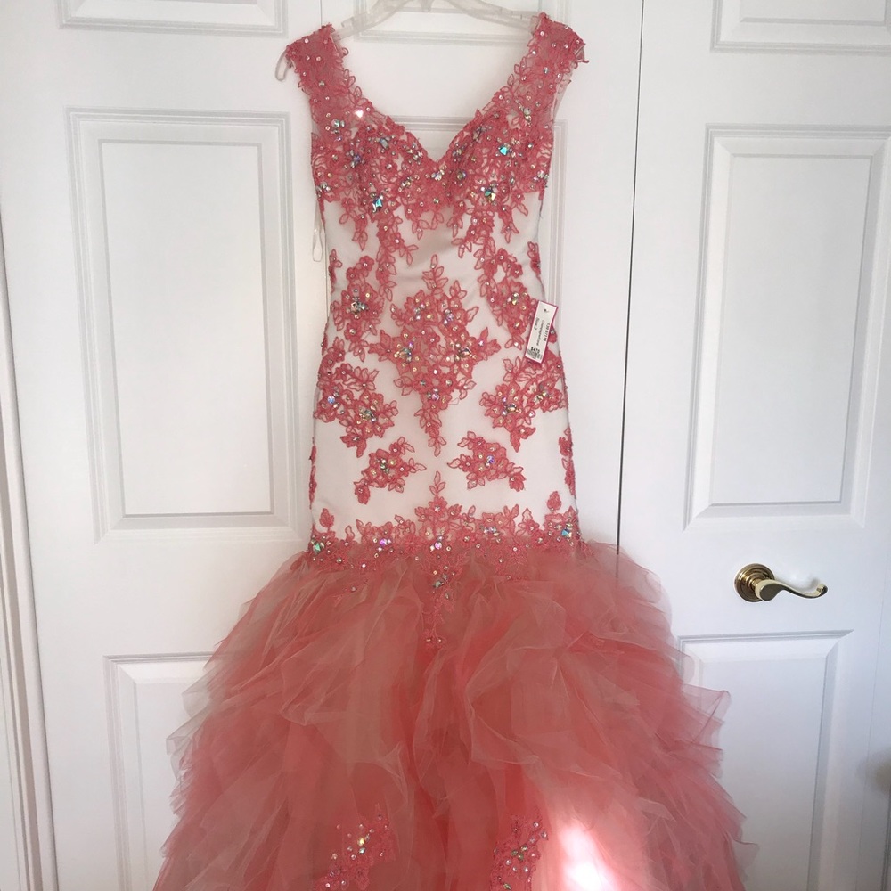Mori Lee Mermaid Prom Dress, Size 2, Backless
